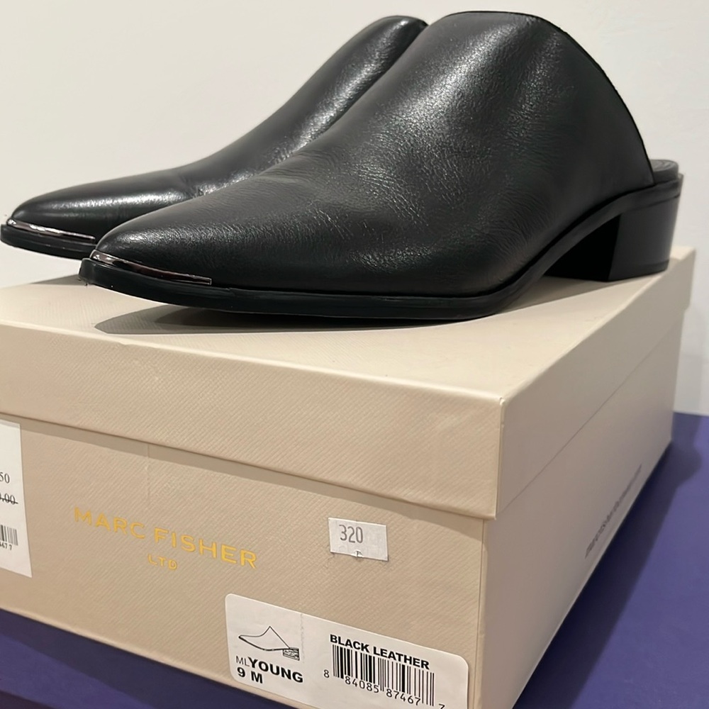 Marc Fisher LTD Young Mule Black 9 New in Box